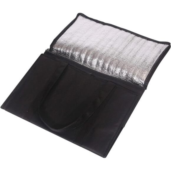 Set of 2 Large Insulated Reusable Grocery Bags with Sturdy Zipper and Handles - Picture 7 of 8